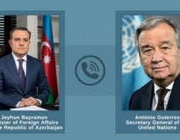 Xarici işlər naziri Ceyhun Bayramov Quterreşlə telefonda danışdı