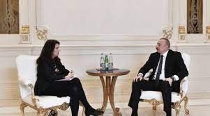 ATƏT sədri Ann Linde Prezidentlə görüşdən foto paylaşdı